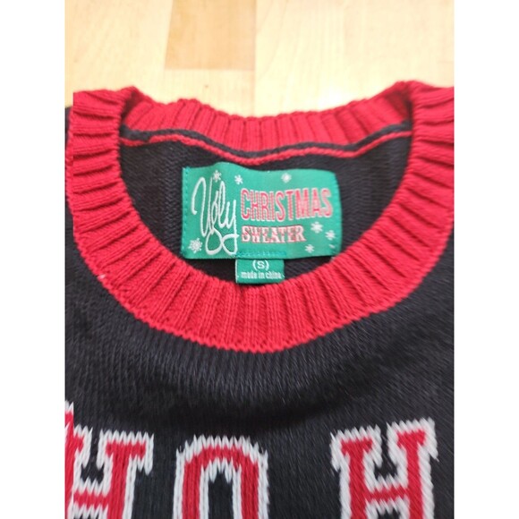 Ho Ho Hike Football Santa Ugly Christmas Sweater Unisex Size Small - Picture 11 of 16